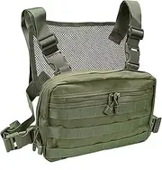 abcGoodefg Tactical Chest Rig Molle Radio Chest Harness Holder Holster Vest Front Chest Pouch Outdoor Chest Bag Chest Pack