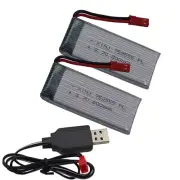 2pc 3.7V 25C 800mAh 752555 Li-po Battery For H12C H12W RC126 JJRC F181 RC Drone