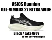 ASICS Running Shoes GEL-NIMBUS 27 EXTRA WIDE 1011B957.002 Black / Lake Grey