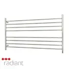 Radiant RTR09 Heated Towel Rail-1300 x 750mm-Mirror Polished-Bottom Right Wiring