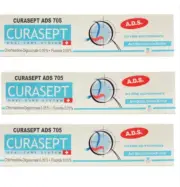 CURASEPT - 3 PACK ADS 705 Gel Toothpaste - 0.05% Chlorhexidine Flouride