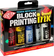 ESSDEE Block Printing Ink PK 5 - Primary Colours Ink Kit Style Name:Single