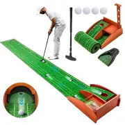 Golf Putting mat with Auto Ball Return, Putting Green Indoor, Crystal Velvet ...