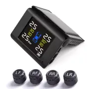 Wireless Solar TPMS LCD Car Tire Pressure Monitoring System W/4 External Sensors (for: Renault)
