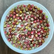 Czech Pressed Glass Druk Beads. Crystal Magic Apple. 4mm. 100/pack.