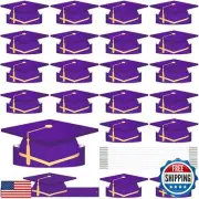 Tenare 40 Pcs Paper Graduation Hats Class of 2025 Adjustable Paper Graduate C