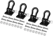 4Pcs Metal Trailer Towing Buckle Tow Hooks Shackles for 1/10 RC Crawler Car TRX4 Axial SCX10 D90