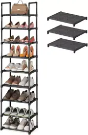 NBEST Shoe Rack, 9 Tiers Tall Shoe Rack for Entryway 18 Pairs Shoes and Boots