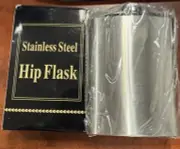 Stainless Steel Pocket Hip Flask -6 8 10 oz Liquor Flask w/Screw Cap - Set of 2