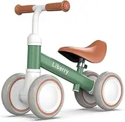 Liberry Baby Balance Bike for 1 Year Old Boys Girls, 4 Wheels Toddler Balance Bike with Adjustable Seat, 12-36 Months Infant's First Birthday Gift