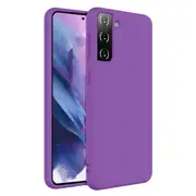 ZUSLAB Galaxy S21 FE 5G 2022 Case Nano Silicone Shockproof Gel Rubber Bumper Protective Cover for Samsung - Purple