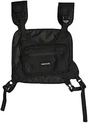 [MYTREFN] Waterproof Outdoor Functional Vest Fashion Cycling Tooling Chest Bag Hip-hop Handsome Waistcoat Outerwear Portable Chest Bag