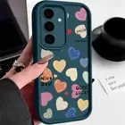Love Heart Case For Samsung S25 Ultra S24 FE S23 S22 S21 Plus A06 Silicone Cover