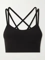 [lululemon] lululemon - Like A Cloud Longline Ribbed Sports Bra - B/c - Black - US2 US 2 Black