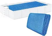 Rectangle Swimming Pool Solar Cover, Lazy Spa Hot Tub Thermal Cover, Fre e Cutting Bubble Heat Insulation Film, Dust Rainproof Pool Protector Blanket for Family Pool Frame Pool Paddling Pool