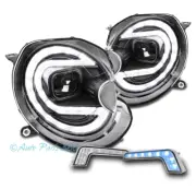 Fit 07-13 Mini Cooper SwitchBack LED Tube Projector Black Headlights w/Blue DRL (for: Mini)