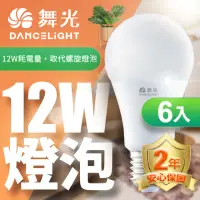在飛比找momo購物網優惠-【DanceLight 舞光】6入組 LED燈泡12W 亮度