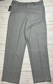 Dockers Premium Men's Gray Dress Pants Flat Front Size 34X34 NWT