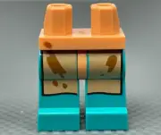 LEGO Minifigure Dark Turquoise Legs Nougat Apron Splotches Series 24 Potter (x1)