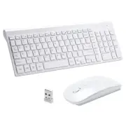 RVP+ Wireless Keyboard and Mouse Ultra Slim Combo 2.4GHz Cordless USB Mouse a...