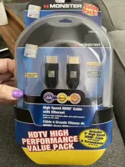 Monster High Speed HDMI Cable With Ethernet Factory Sealed 6 ft & Screen Clean