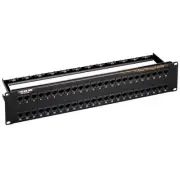 Black Box CAT6 Feed-Through Patch Panel - Unshielded, 48-Port (jpm820a)