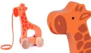 Hape Giraffe Wooden Push and Pull Toddler Toy