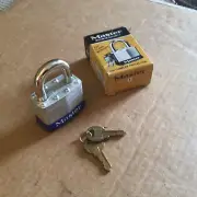 Master Lock #5 Padlock,New Old Stock w/keys & original box