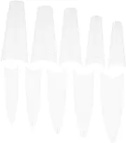 FOMIYES 2 Boxes Nail Set False Artificial Manicure Extension Covers Half Cover Artificial Nails False Fingernails Fake Nails Tips Extension Fake Nail Molds Plastic Transparent