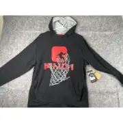 And1 Hoodie Mens Medium Black Cotton Dribble Basketball Long Sleeve Pullover