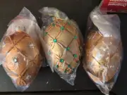Alison at Home Set/3 Embellished Glitter Hand painted Egg Ornaments w/ 3 Bonuses