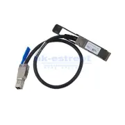 External SAS Cable QSFP SFF-8436 to SFF-8644 Hybrid HD Mini SAS Cable 0.5m/1.6ft