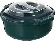 FUNNETOYU Practical Large Green Food Serving Bowl Versatile Microwave Safe Storage Container for Salads Noodles and Soup Smooth Edges Material for Home Use