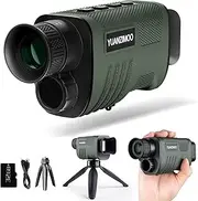 Night Vision Monocular Digital Infrared Monocular Telescope for 100% Darkness with 8X Zoom 2000mAh Rechargeable Battery Upgrade Tripod 32 GB SD Card & Card Reader, for Adult Hunting Camping Green