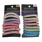 John Frieda Spiral Coiled Hair Ties 8pk 2 Sets New Pastel Set Variation