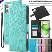 For iPhone 16 15 14 13 12 11 Pro Max Plus Wallet Case Leather Wallet Flip Cover
