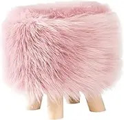 DECOMELODY Comfortable Plush Step Stool Footstool for Bathroom Changing Shoes Lightweight Design with Smooth Edges