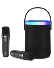 F88 Karaoke Speaker, Portable Bluetooth Karaoke Machine with Dual Wireless Mi...