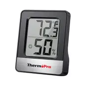 ThermoPro TP49 Black Digital Hygrometer Indoor Thermometer Humidity Meter Room Thermometer