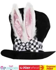 Mad Hatter Tea Party Bunny Ears Top Hat Alice In Wonderland Costume Book Week