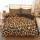 Leopard Print Single Double Queen King Bed Duvet Quilt Doona Cover Set Bedding