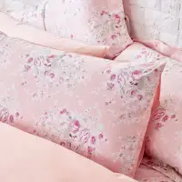 在飛比找momo購物網優惠-【伊德生活】埃及棉床包枕套組 田園玫瑰粉 雙人(埃及棉、床包