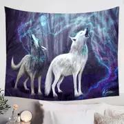 Cool Fantasy Wildlife Wolves Tapestry