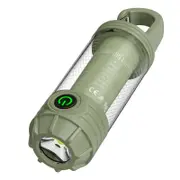 GGP 2 Pcs Green Portable Outdoor Camping Light With 6 Modes & Keychain Hook Multi Source Mini Flashlight, Ipx4 Waterproof