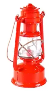 Old Time Red Painted Lantern Die Cast Metal Collectible Pencil Sharpener
