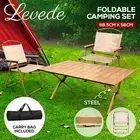 Levede Folding Camping Table Chair Set Portable Picnic Outdoor Egg Roll Foldable