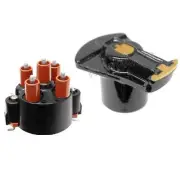 For Porsche 924 944 Pair Set of Distributor Cap & Ignition Rotor OEM Bosch (for: Porsche)