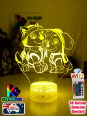 PAW PATROL SKYE EVEREST Personalised 3D LED Night Light Colour Changing Lamp