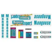 Mongoose - 1989 Expert for black frame Decal set - old school bmx