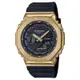 【CASIO】卡西歐 G-SHOCK 農家橡樹 八角金屬殼 200米防水 運動雙顯錶 GM-2100G-1A9 黑/金